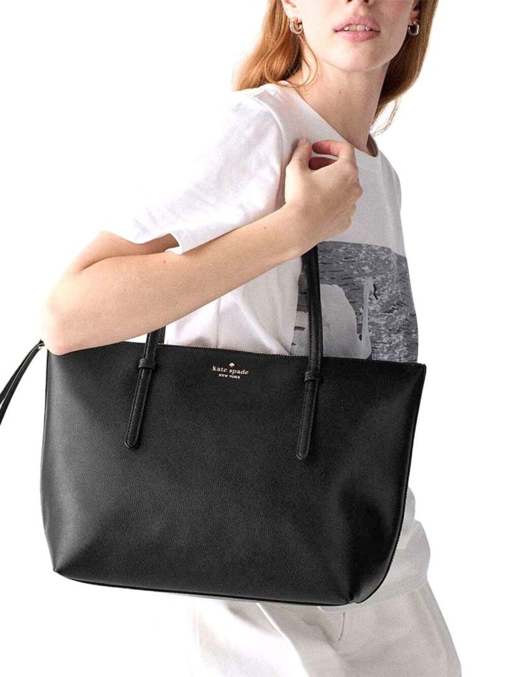 Kate Spade Women’s All Day Leather Tote Bag - Black - Picture 5 of 8